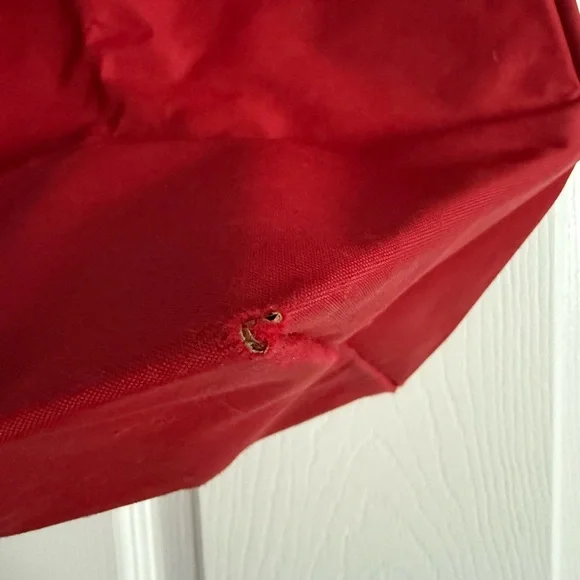 Longchamp Red Tote with Brown Handles - Picture 7 of 10